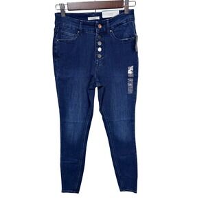 Maurices M‎ Jeans Women's Small Blue Jeggings Limitless High Rise Button Fly New